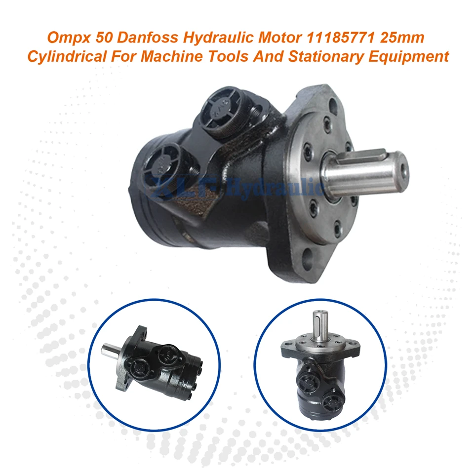 Danfoss Ompx 50 油圧モーター - 11185771 25mm 工作機械用円筒シャフト